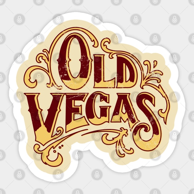 Retro Vintage Old Vegas Theme Park Sticker by StudioPM71